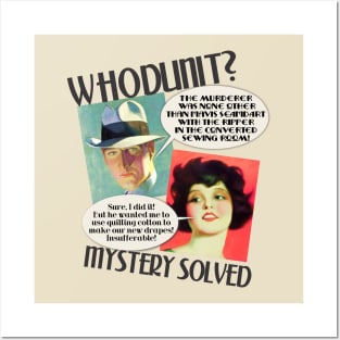 Sewing seamstress art deco murder mystery theater whodunit Posters and Art